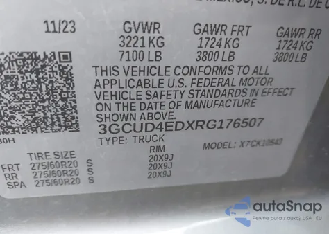 2024 Chevrolet Silverado 1500 4Wd Short Bed Wt from USA, damaged, VIN 3GCUD4EDXRG176507